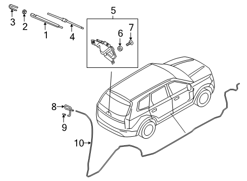 2020 Kia Telluride Wipers Hose-Rear Washer Diagram for 98951S9000