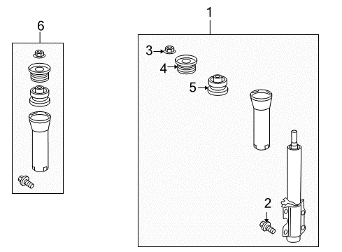 2003 Dodge Sprinter 3500 Struts & Components - Front *Shock-Shock Diagram for 5104575AA