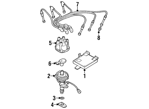 1999 Mercury Villager Powertrain Control Cable Set Diagram for XF5Z-12259-GA