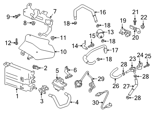 2019 Infiniti QX50 Powertrain Control Blank Engine Control Module Diagram for 23703-5NA0B