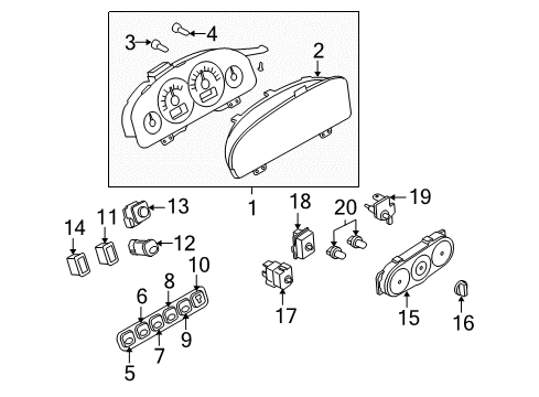 2007 Ford Escape Parking Aid Potentiometer Diagram for YL8Z-19C733-AB