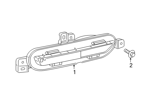 2022 Cadillac XT4 Backup Lamps Back Up Lamp Diagram for 84771382