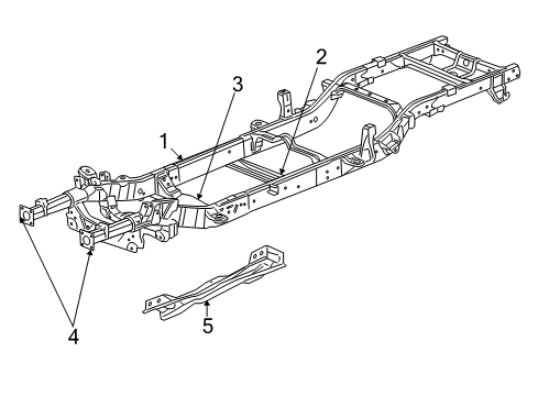 2010 Dodge Dakota Frame & Components CROSSMEMBER-Transmission Diagram for 68015144AB