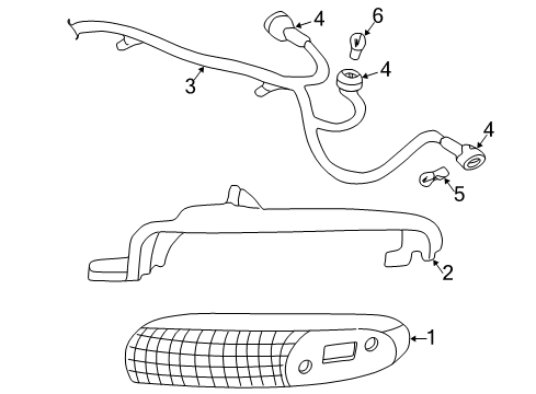 2002 Chevrolet Corvette Combination Lamps Park & Side Lamp Bracket Diagram for 10269679