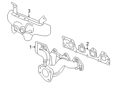 2008 Saturn Sky Exhaust Manifold Shield Asm-Exhaust Manifold Upper Heat Diagram for 12612286