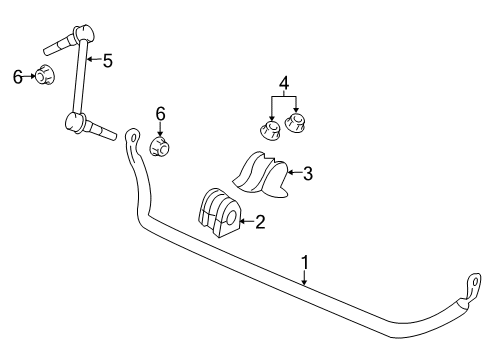 2015 Chevrolet SS Stabilizer Bar & Components - Front Stabilizer Link Nut Diagram for 11588431