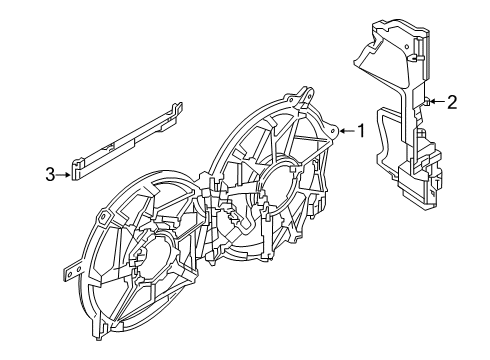 2022 Nissan Altima Cooling Fan Air Guide-Radiator Side RH Diagram for 21558-6CA0A