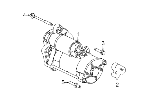 2016 Ford F-250 Super Duty Starter Starter Cover Diagram for 3C3Z-11N087-B