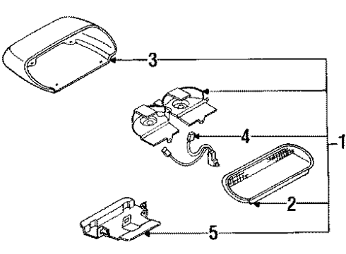 1990 Infiniti Q45 High Mount Lamps Lamp Assembly-Stop Diagram for 26590-60U20