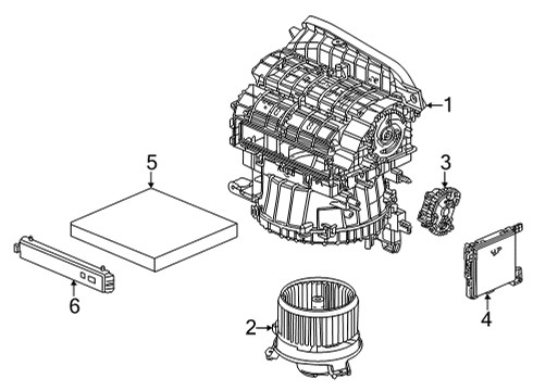 2022 Honda Civic Blower Motor & Fan MOTOR, FRESH/REC Diagram for 79350-T21-A41