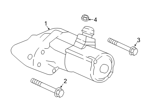 2018 Honda Odyssey Starter Starter Motor Assembly Diagram for 31200-5J2-A53