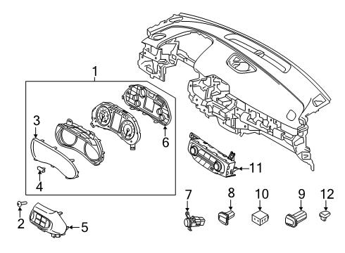 2020 Hyundai Veloster N Ignition Lock Cluster Assembly-Instrument Diagram for 94003-K9700