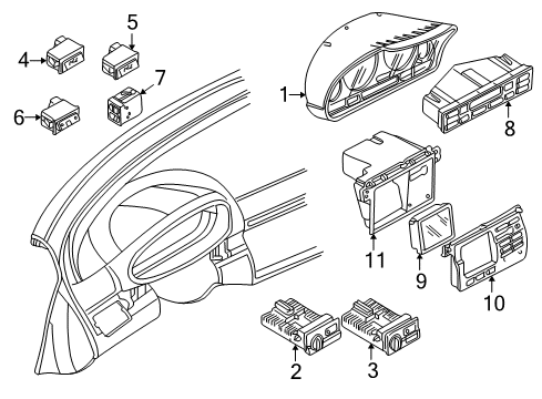 1999 BMW 323i Stability Control Air Conditioning Control Diagram for 64116931839