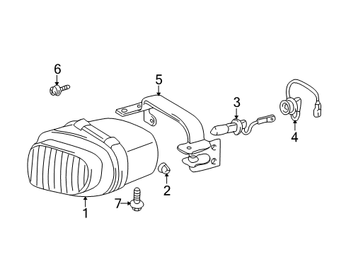 2005 Lexus SC430 Bulbs Lamp Unit, Fog Lamp, LH Diagram for 81221-24050