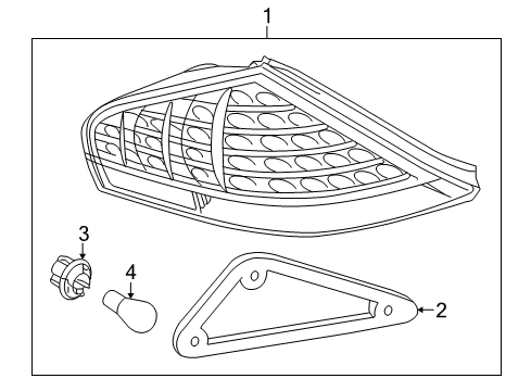 2007 BMW M6 Tail Lamps Tail Light, Left Diagram for 63217170977