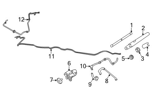 2011 Ford Explorer Wiper & Washer Components Wiper Motor Assembly Bolt Diagram for -W503925-S424