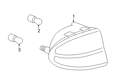 2004 Oldsmobile Alero Tail Lamps Lamp Asm-Tail Diagram for 22640818