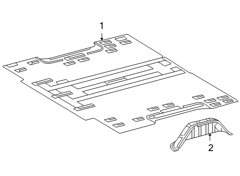 2006 Dodge Sprinter 3500 Rear Floor & Rails Pan-Rear Floor Diagram for 5121474AA