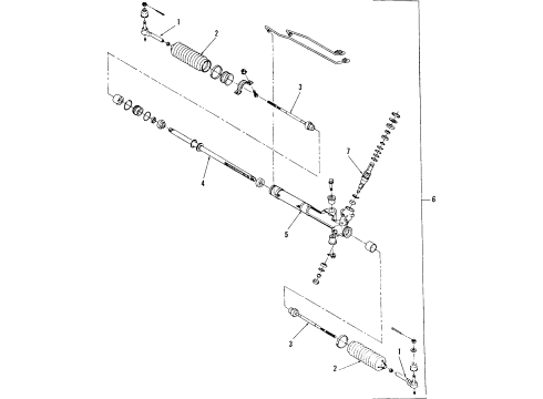 1984 Chevrolet Corvette P/S Pump & Hoses, Steering Column, Steering Gear & Linkage Hose, P/S Fluid Reservoir Diagram for 14048940