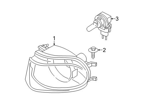 2012 BMW 760Li Fog Lamps Fog Light, Led, Left Diagram for 63177311287