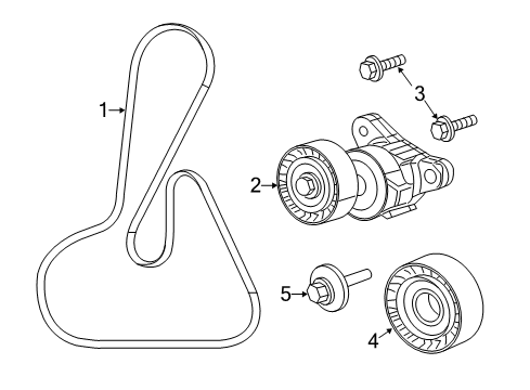 2020 Jeep Renegade Belts & Pulleys TENSIONER-Belt Diagram for 68414863AA