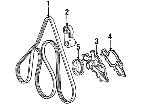 1994 Ford Ranger Belts & Pulleys Pulley Diagram for F2TZ-8509-A