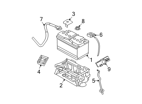 2010 Dodge Charger Battery Battery Positive Cable Diagram for 4759976AG