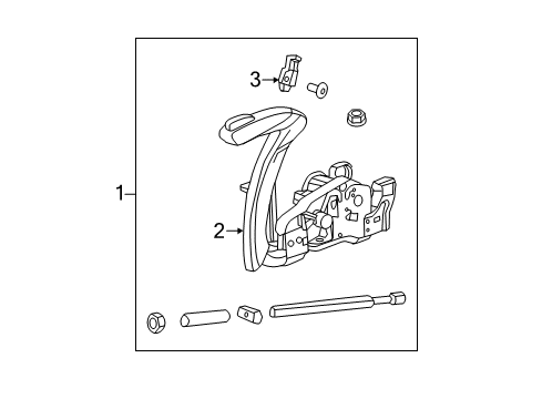 2018 Buick Encore Parking Brake Park Brake Handle Diagram for 42576665