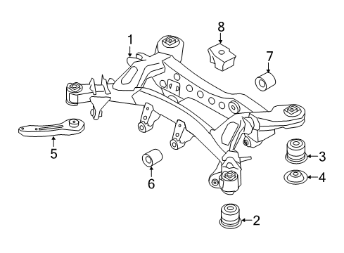 2013 BMW 335i xDrive Suspension Mounting - Rear Vibration Absorber Diagram for 33316855896