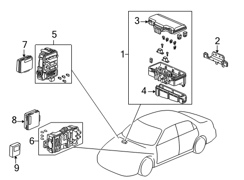 1998 Honda Accord Electrical Components System Unit, Multi Plex Control (Driver Side) (Oki) Diagram for 38800-S84-A04