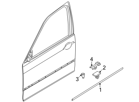 2006 BMW M3 Exterior Trim - Door Clamp Diagram for 51138250585