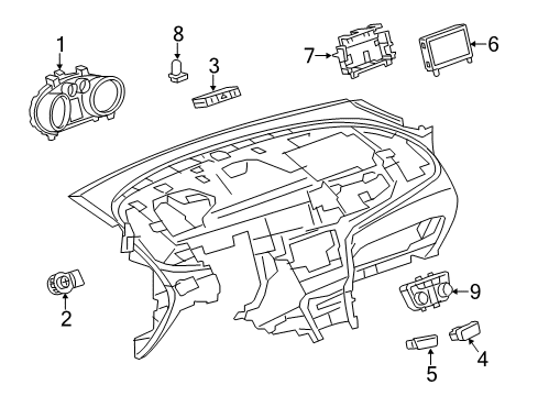 2013 Buick Encore Automatic Temperature Controls Cluster Diagram for 95136671