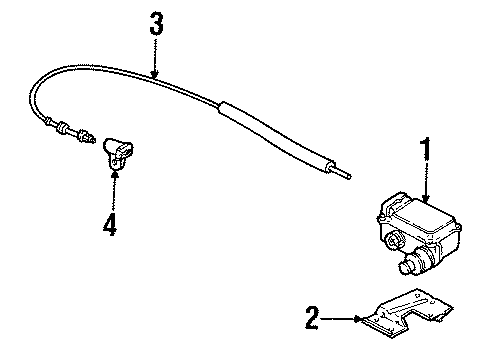 1999 Lincoln Town Car Cruise Control System Cruise Servo Diagram for 1W1Z-9C735-AA