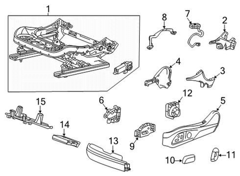 2022 Cadillac CT4 Tracks & Components Seat Switch Diagram for 84751532