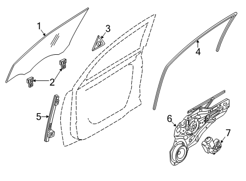 2011 Kia Sportage Front Door Channel Assembly-Front Door L Diagram for 825503W000