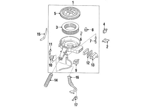 1987 Nissan Sentra Filters STRAINER Fuel Diagram for 16400-59A00