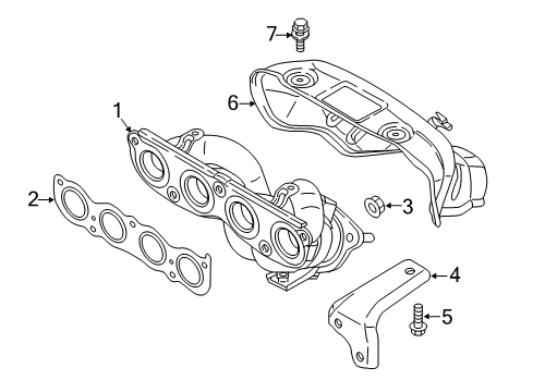 2019 Hyundai Tucson Exhaust Manifold Protector-Heat Upper Diagram for 28525-2E371