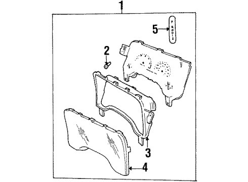 1998 Dodge Ram 1500 Cluster & Switches Cluster Diagram for 56020618AC