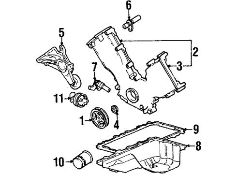 1995 Lincoln Town Car Powertrain Control Air Mass Sensor Diagram for F5VZ-12B579-BARM