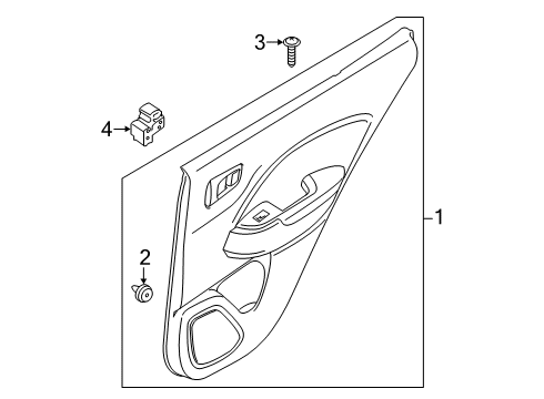 2020 Hyundai Venue Rear Door Panel Assembly-Rear Door Trim, RH Diagram for 83308-K2010-NNB