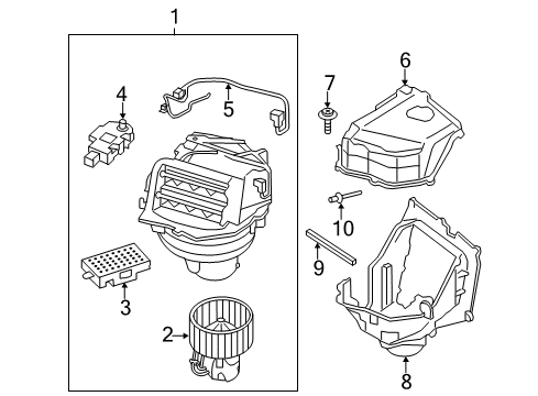 2013 BMW 740Li Blower Motor & Fan Plastic Bolt Diagram for 12907527793