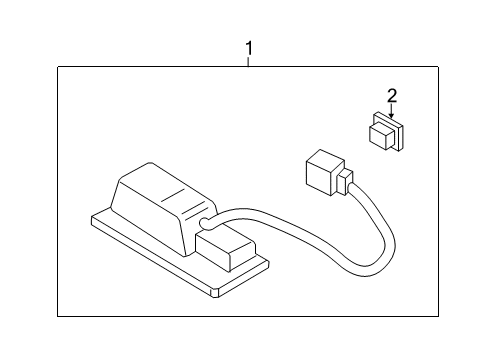 2017 Hyundai Veloster License Lamps Lamp Assembly-License Plate, RH Diagram for 92502-2L500