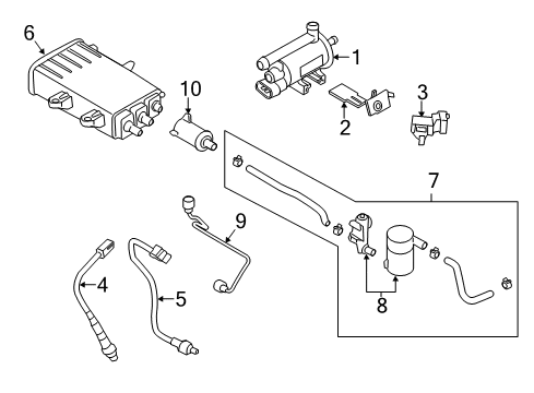 2015 Kia Sportage Powertrain Control Hose-Vacuum Tube To Solenoid Valve Diagram for 31373-2S500