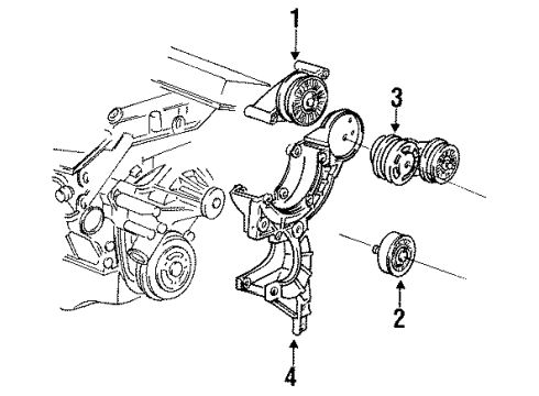 1995 GMC Yukon Belts & Pulleys Belt-Fan & Water Pump & Generator Diagram for 10229101