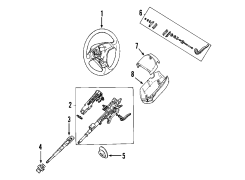 2007 BMW X3 Steering Column & Wheel, Steering Gear & Linkage Manually Adjust. Steering Column Diagram for 32303450159