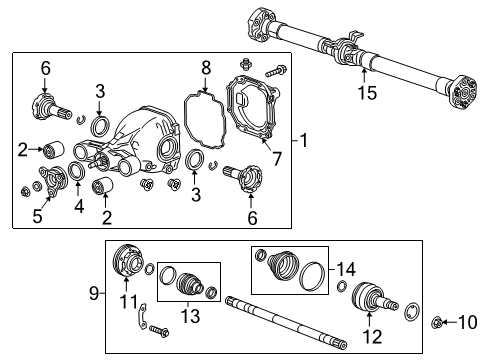 2014 Cadillac ATS Axle & Differential - Rear Differential Carrier Assembly Diagram for 84110756