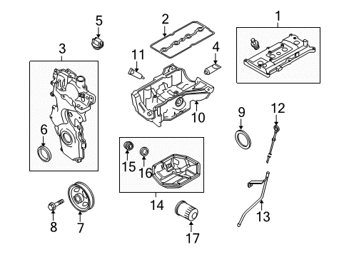 2011 Nissan Sentra Filters Gauge - Oil Level Diagram for 11140-ET00A