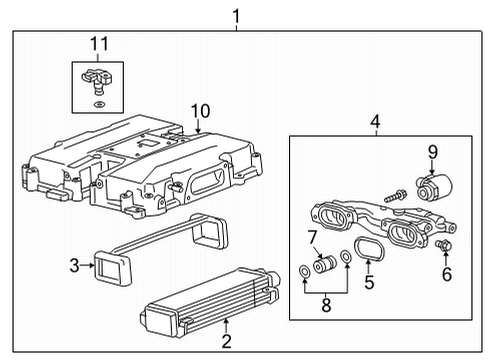 2022 Cadillac CT4 Intercooler Water Manifold Diagram for 12686827