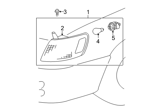 1999 Lexus ES300 Signal Lamps Plug, Socket Diagram for 90075-60051