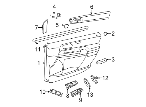 2015 Dodge Grand Caravan Interior Trim - Front Door Lamp-Door Diagram for 1ET06HL5AD